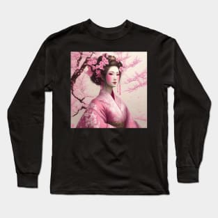 [AI Art] Pretty cherry blossom, main color pink Long Sleeve T-Shirt